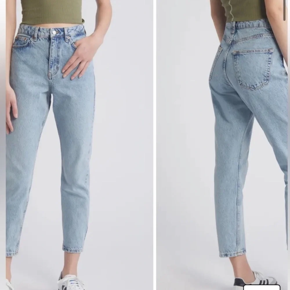 Topshop Moto Mom Jean High Rise Medium Wash size 14